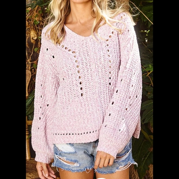 Pink Boxy Sweater main image 1
